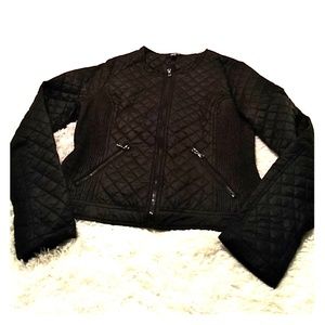 Black puff jacket. Sz ( M )